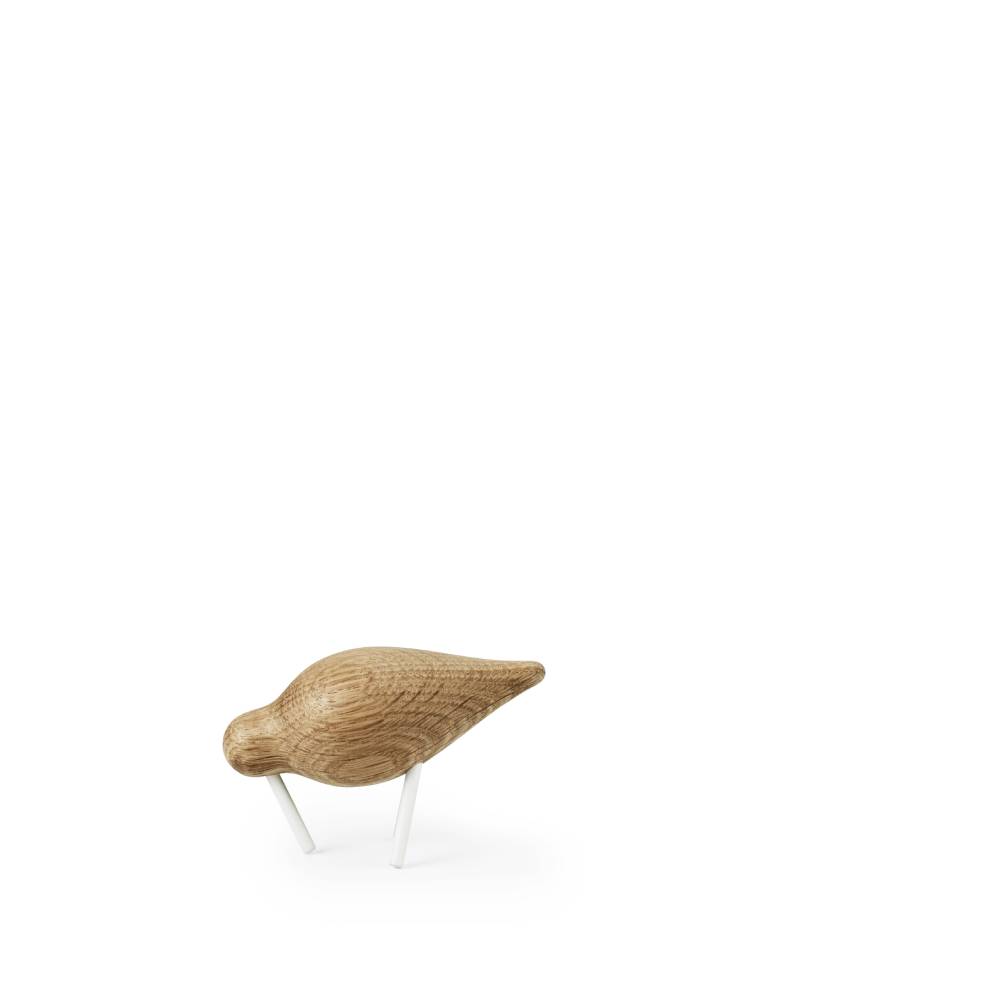 Figura Shorebird Pequeño Madera y Blanco