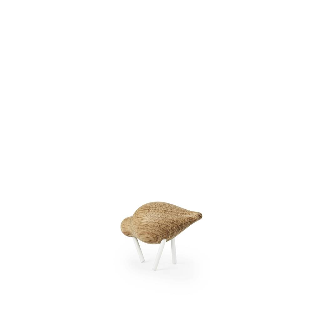 Figura Shorebird Pequeño Madera y Blanco