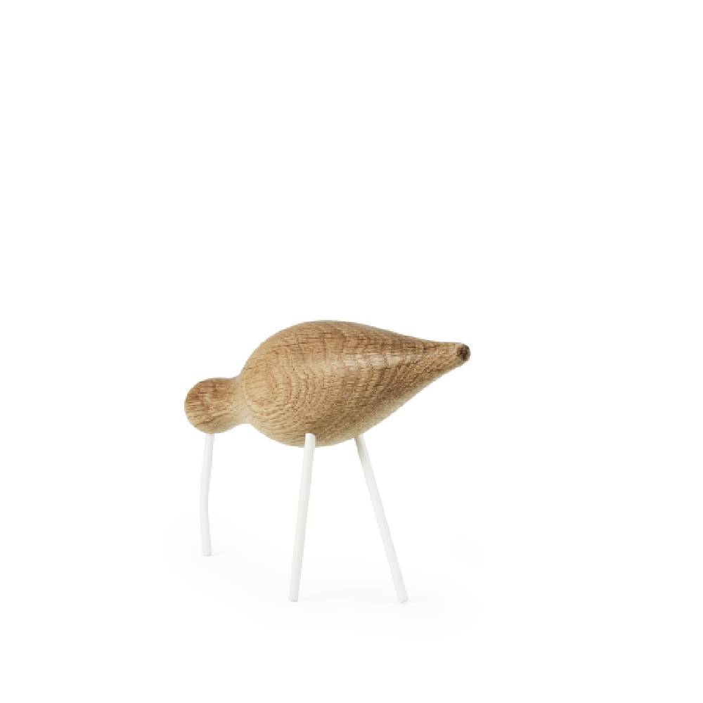 Figura Shorebird Grande Madera y Blanco