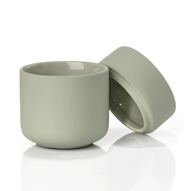 Vaso Con Tapa Verde Eucalipto UME