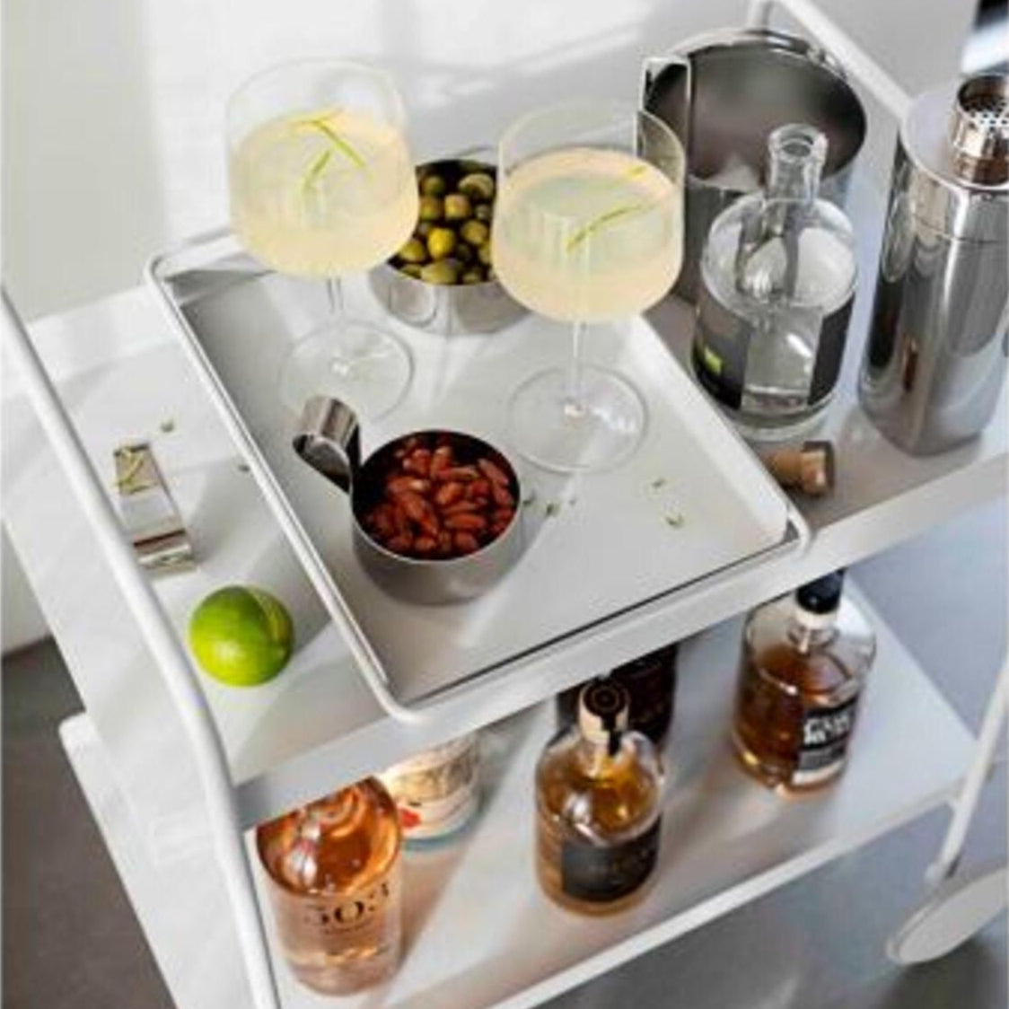 Carrito de Cócteles Gris Claro Trolley