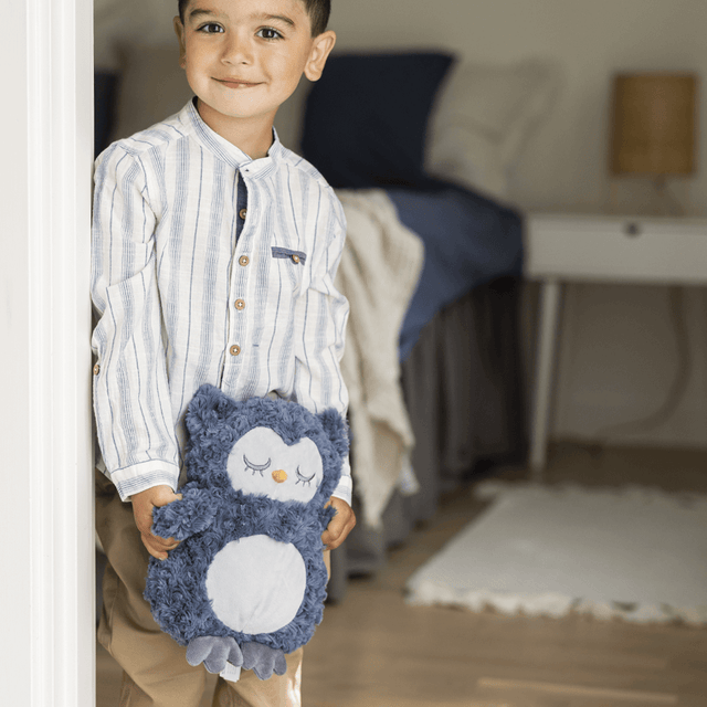 Calentadores Teddy Búho Azúl