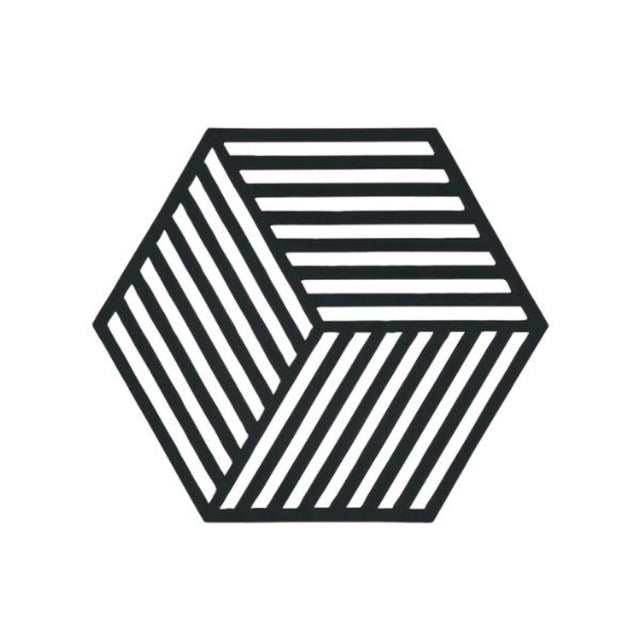 Salvamanteles Hexagonal Negro