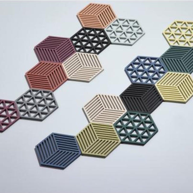 Salvamanteles Hexagonal Gris Claro
