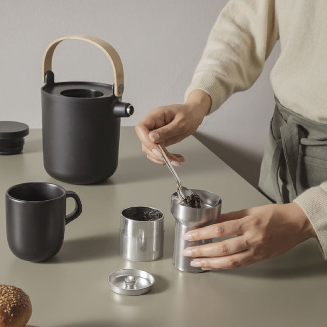 Termo Nórdico Para el Té de Cocina Negro