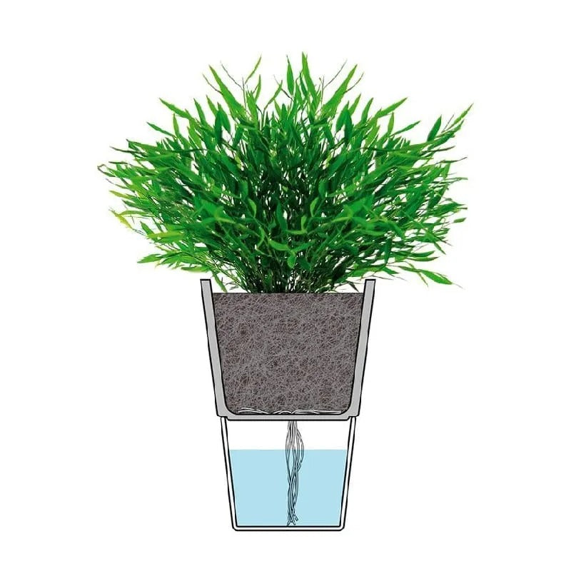 Macetero Autoriego Gris Oscuro