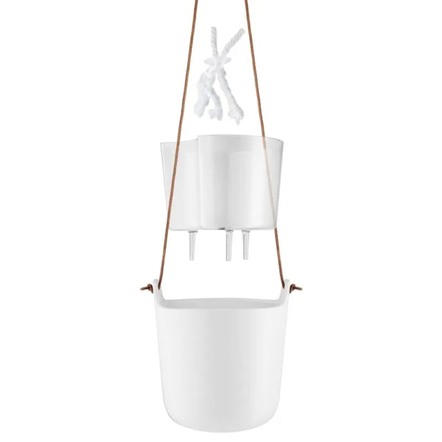 Macetero Colgante Autoriego Blanco