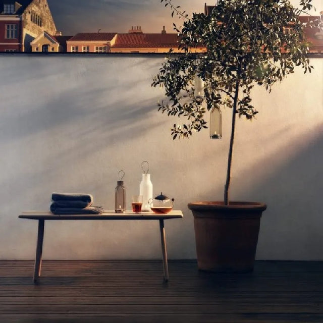 Linterna de Vidrio Opaco Blanco