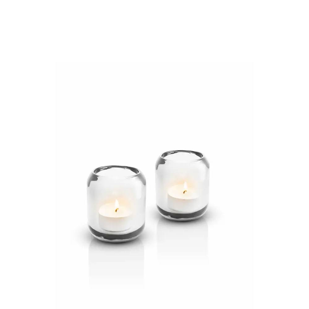 Set 2 Portavelas Acorn Transparente