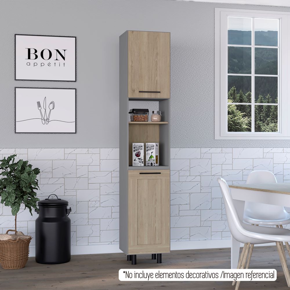Alacena Kitchen Hasselt Gris y Rovere