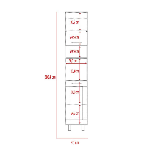 Alacena Kitchen Hasselt Gris y Rovere