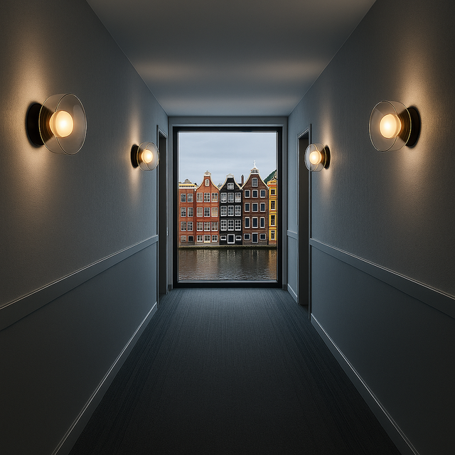 Apliqué de Aluminio Negro y Vidrio Transparente Dijon