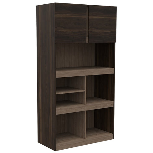 Biblioteca Office Habano y Miel con Dos Puertas Batientes