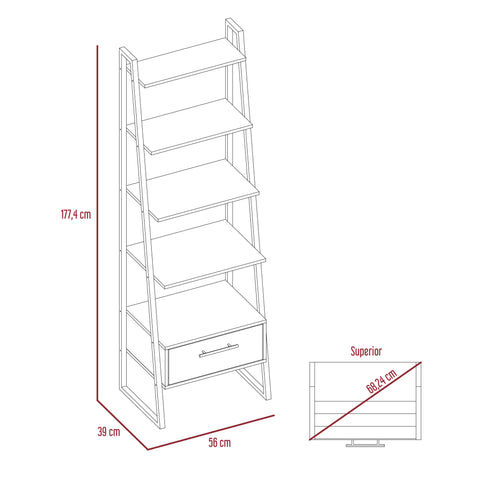 Biblioteca Escalera Magnum Duna con Cajón Deslizable