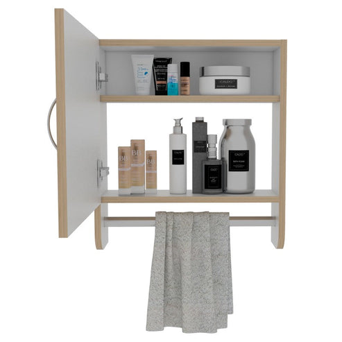 Botiquín Bath Rovere y Blanco con Puerta Espejo
