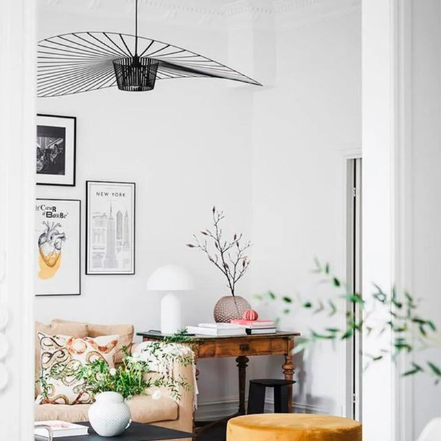 Lámpara Colgante de Metal Negro Evantail