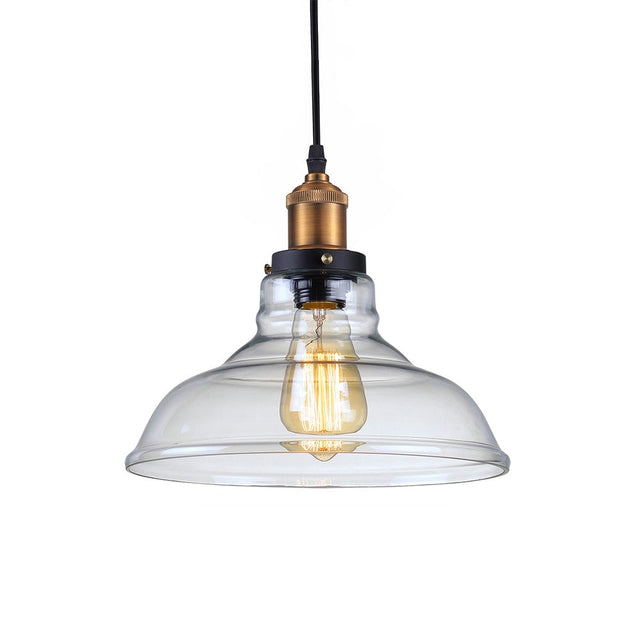 Lámpara Colgante de Vidrio con Detalles en Metal Brooklyn X