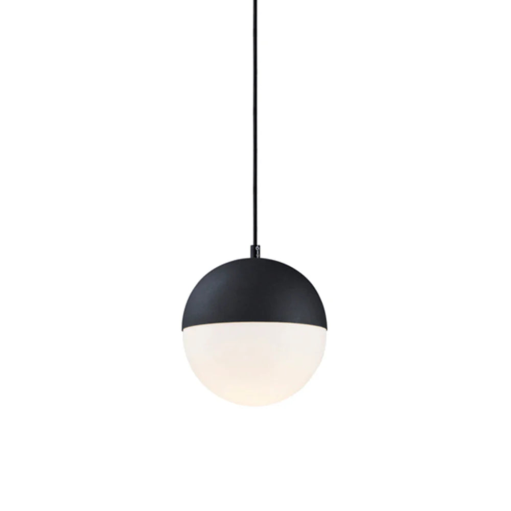 Lámpara Colgante de Aluminio Negro y Vidrio Ball 1