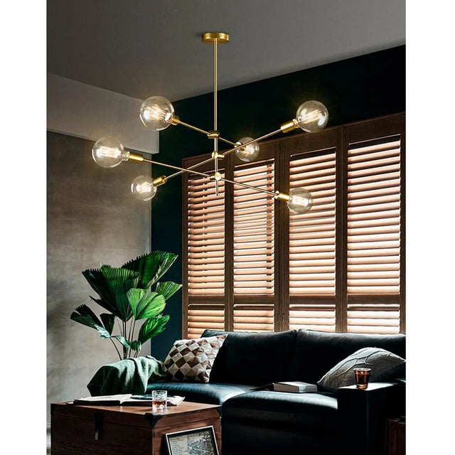 Lámpara Colgante Chandellier Dorada Tisara 6