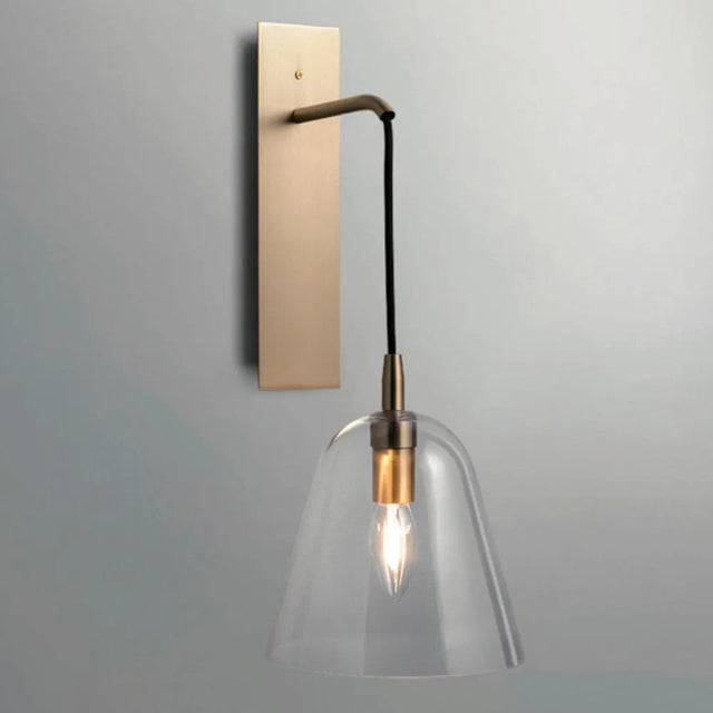 Apliqué de Metal Dorado y Vidrio Transparente Campanilla