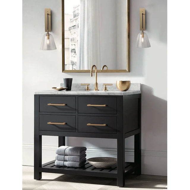 Apliqué de Metal Dorado y Vidrio Transparente Campanilla