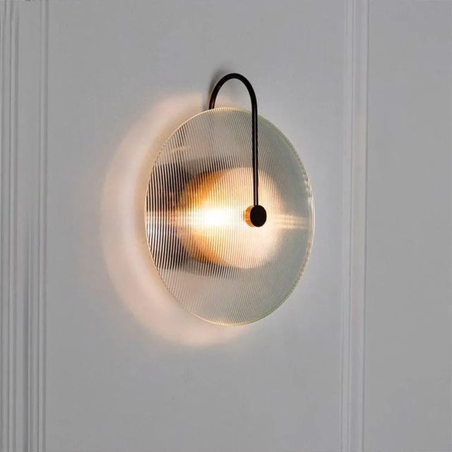 Apliqué de Vdrio con Detalle Metal Negro Alunissage