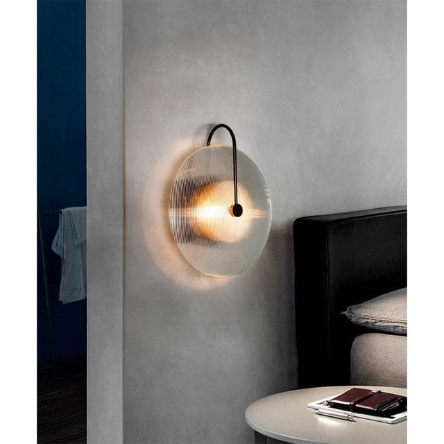 Apliqué de Vdrio con Detalle Metal Negro Alunissage