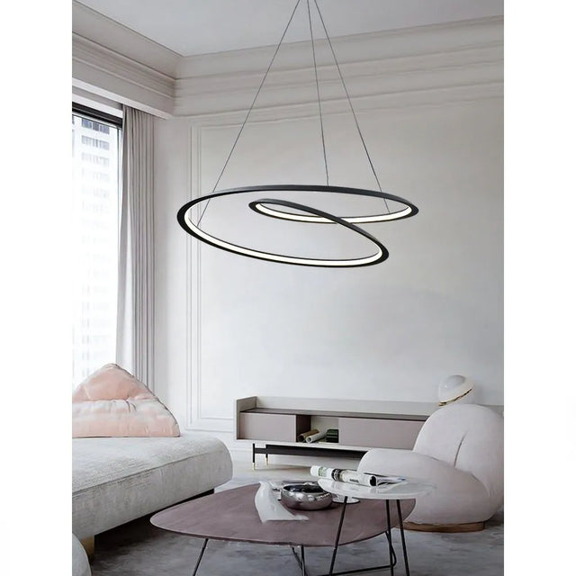 Lámpara Colgante Led Negra Spiral