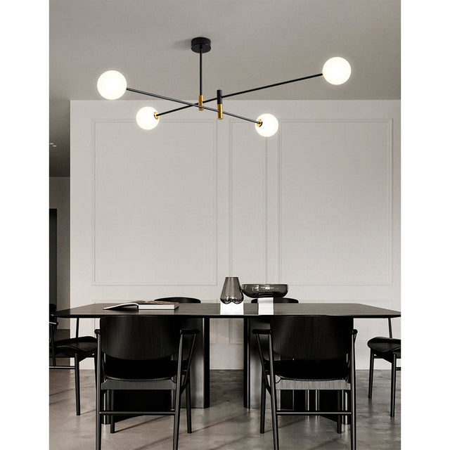 Lámpara Colgante de Aluminio Satélite 4 Esferas