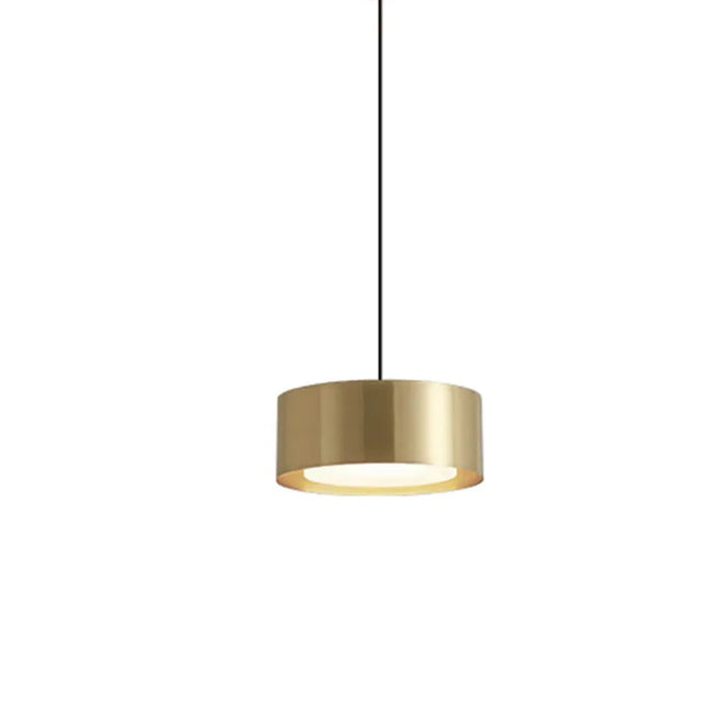 Lámpara Colgante Led de Aluminio Dorado Tablet Suspensión