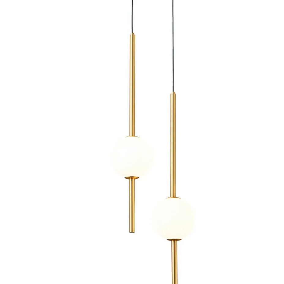 Lámpara Colgante Dorado End Light 2 Esferas