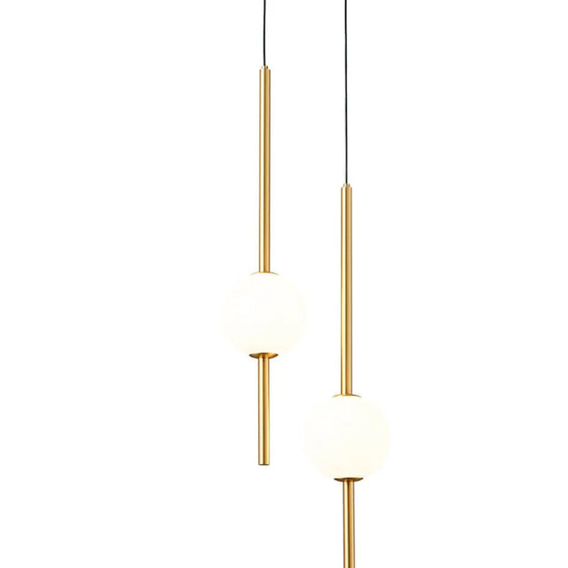 Lámpara Colgante Dorado End Light 2 Esferas