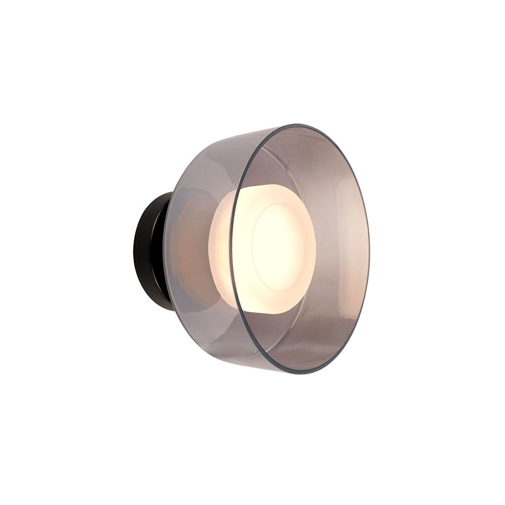 Apliqué de Aluminio Smoke y Vidrio Transparente Dijon