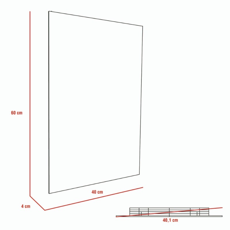 Espejo Bolonia en Forma Rectangular