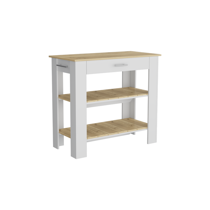 Mesa De Cocina Cala Blanco y Macadamia