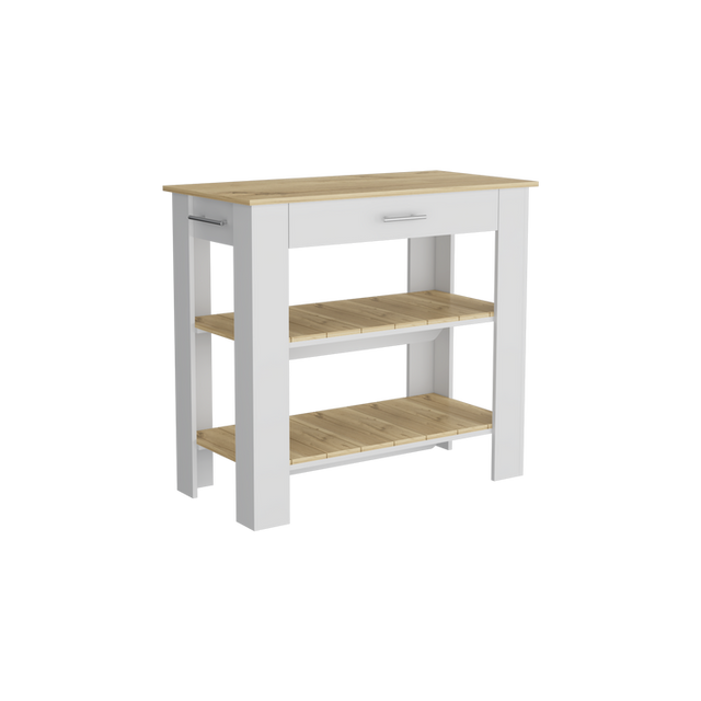 Mesa De Cocina Cala Blanco y Macadamia