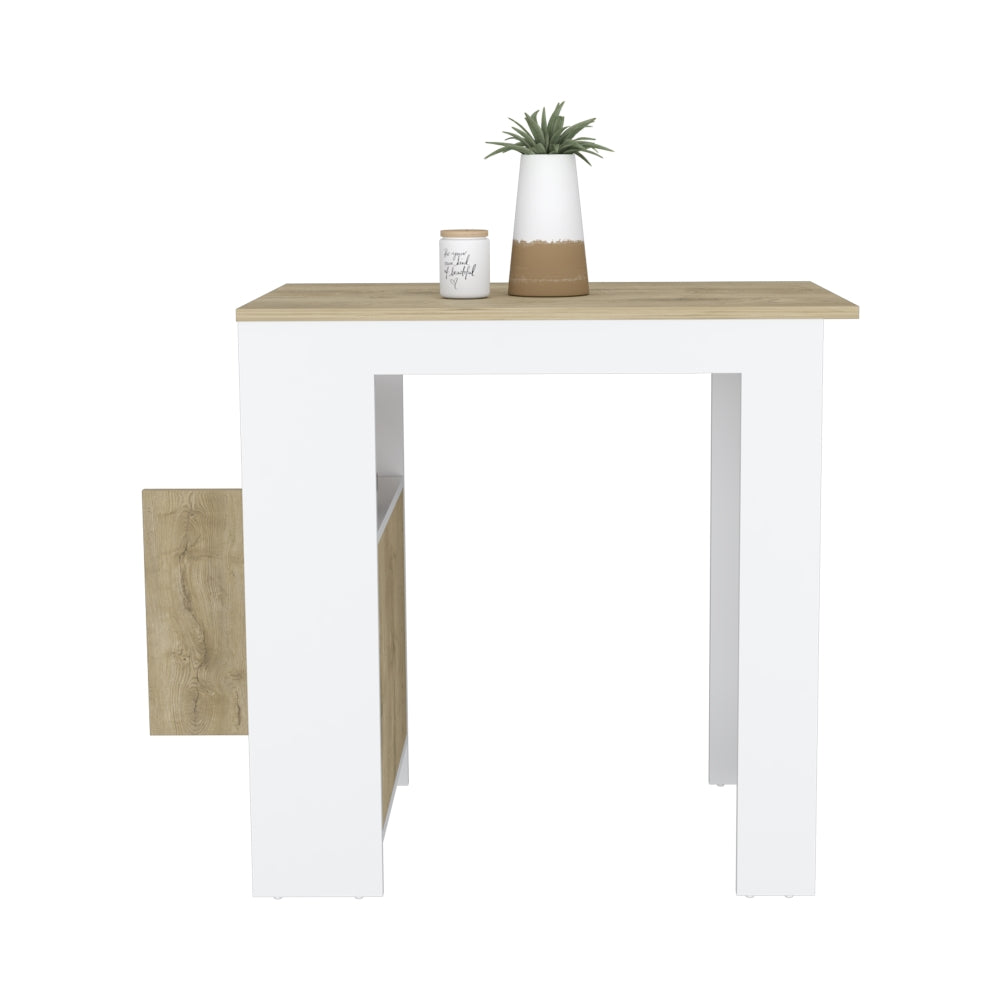 Mesa De Cocina Stirling Blanco y Macadamia