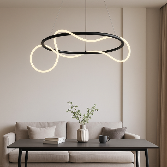 Lámpara Colgante de Aluminio Negro Sendai