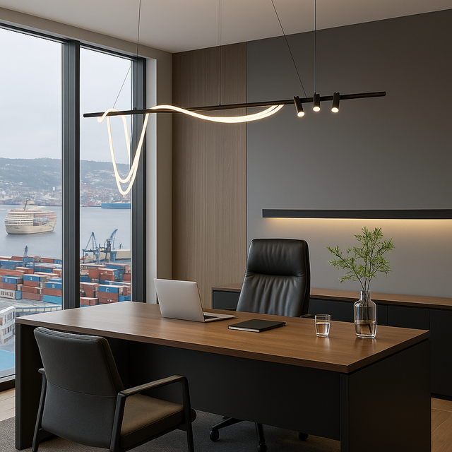 Lámpara Colgante Metálica Negra Neo