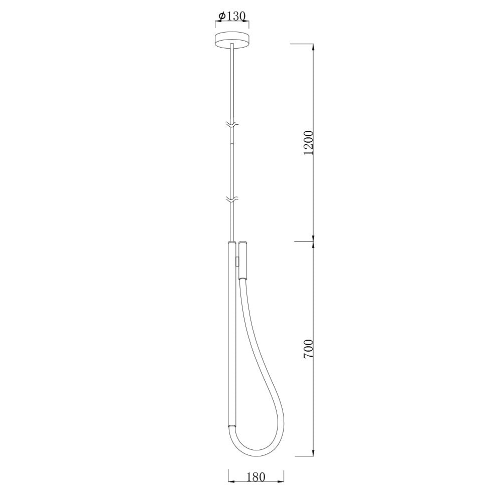 Lámpara de Aluminio Negro con Cuerda Led Lille