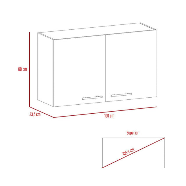 Mueble Aéreo Manchester Wengue