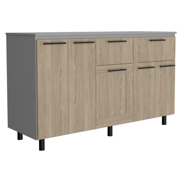 Modulo Inferior Kitchen Hasselt Gris y Rovere