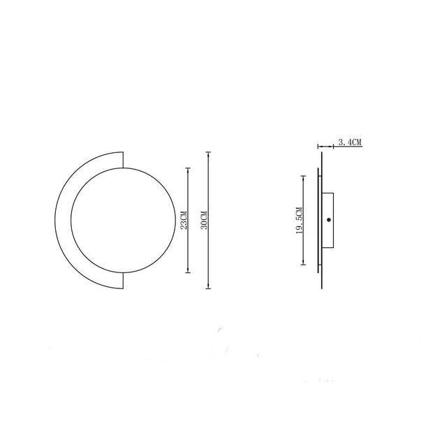 Apliqué de Aluminio Negro Gante