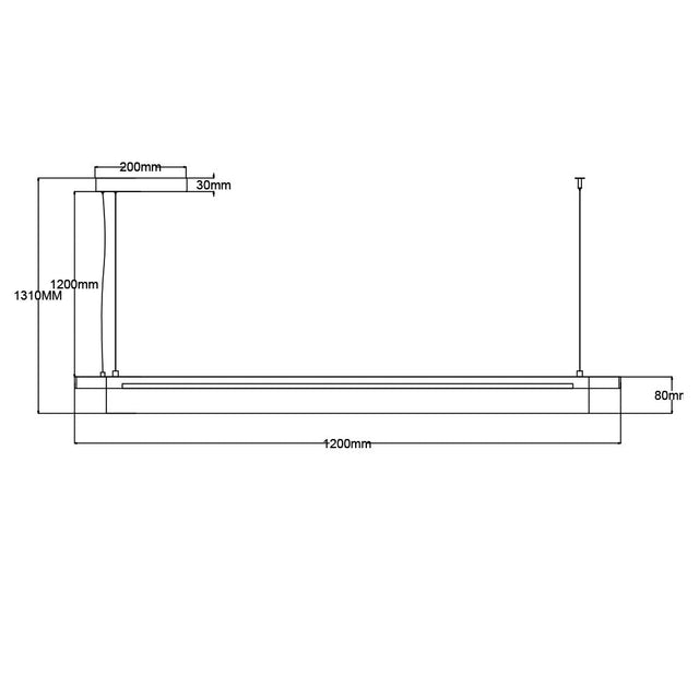 Lámpara de Aluminio Negro y Vidrio Rawson