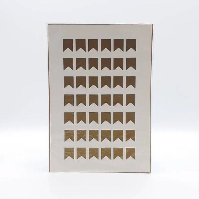 Set Stickers Banderas Doradas