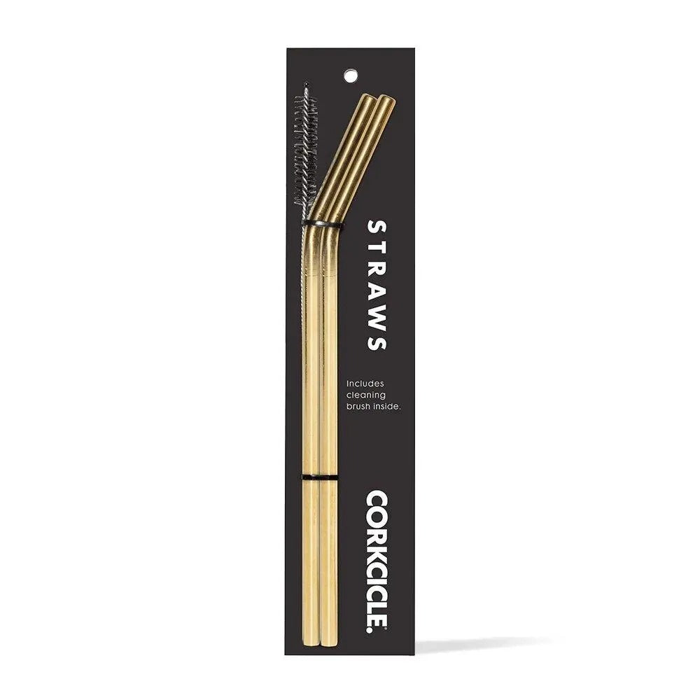 Set de Dos Bombillas Straws Gold