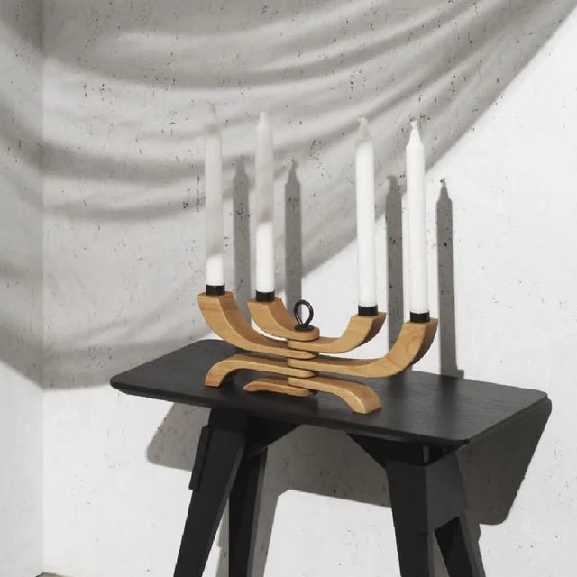 Candelabro Nórdico 4 Brazos Madera