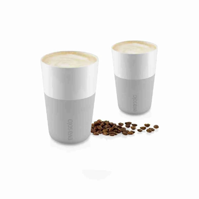 Set Dos Tazas Latte Marble Grey