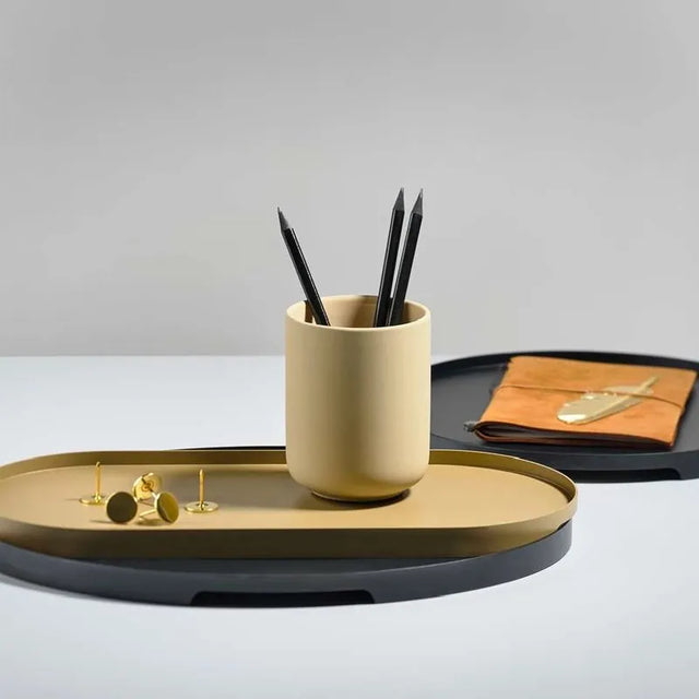 Bandeja Singles Ovalada Negra 23 cm