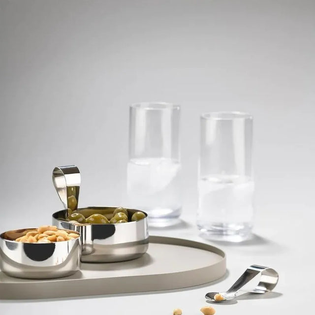 Bandeja Ovalada Gris Singles 23 cm